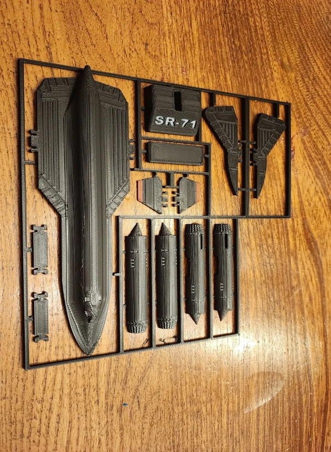 Beoals SR-71 Blackbird Aircraft Display Model, Matte Black, Collectible Desktop Scale Model with Stand - Image 2